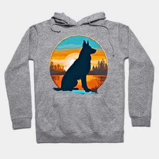 German Shepherd Vintage Sunset Hoodie